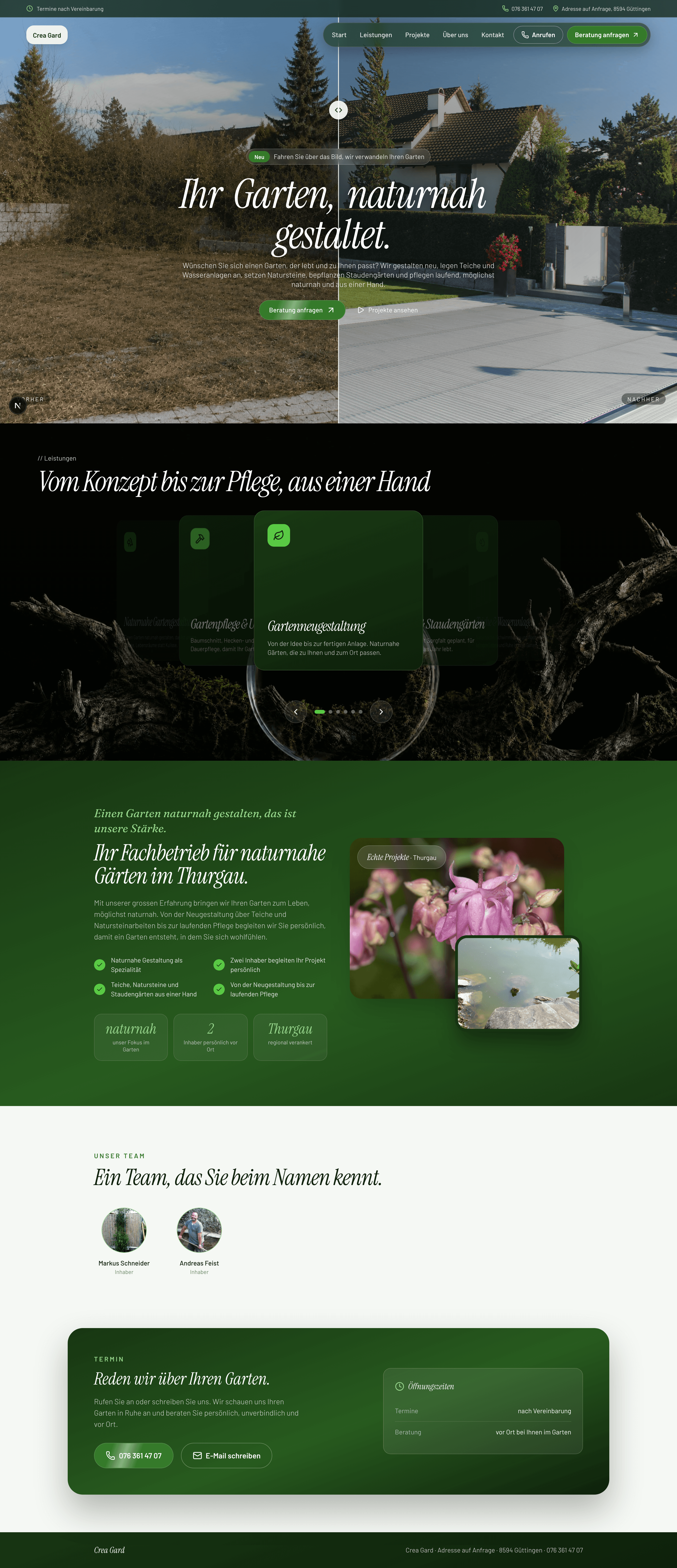 Entwurf der neuen Startseite